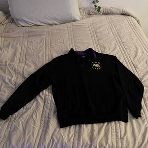 Black LSU Quarter-Zip Sweatshirt